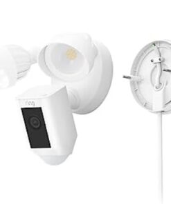 Ring Floodlight Cam Plus with Plug-In Mount - Plug-in power Outdoor Camera, 1080p Video, Live View with Color Night Vision, Two-Way Talk, Siren, Motion detection and alerts, Works with Alexa | White