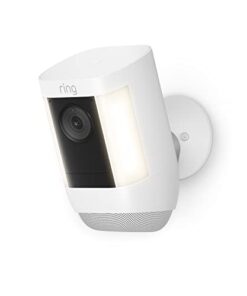 Ring Spotlight Cam Pro, Battery | 3D Motion Detection, Two-Way Talk with Audio+, and Dual-Band Wifi (2022 release) - White