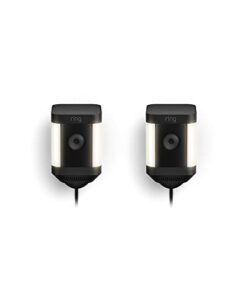 Ring Spotlight Cam Plus, Plug-In | Two-Way Talk, Color Night Vision, and Security Siren (2022 release) | 2-pack, Black