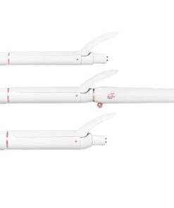 T3 Switch Kit Classic Trio Professional Interchangeable Curling Iron with 3 Ceramic Clip Barrels for Curling and Waving, 9 Adjustable Heat Settings & Ion Generator