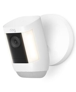 Ring Spotlight Cam Pro, Wired | 3D Motion Detection, Two-Way Talk with Audio+, and Dual-Band Wifi (2022 release) - White