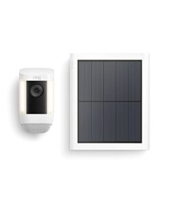 Ring Spotlight Cam Pro, Solar | 3D Motion Detection, Two-Way Talk with Audio+, and Dual-Band Wifi (2022 release) - White