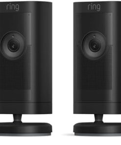 Ring Stick Up Cam Pro, Battery | Two-Way Talk with Audio+, 3D Motion Detection with Bird’s Eye Zones, 1080p HDR Video & Color Night Vision (2023 release) | 2-pack, Black