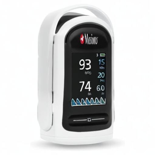 Masimo MightySat Fingertip Pulse Oximeter with Bluetooth, Monitor Blood Oxygen Saturation and Breath per Minute, OLED Screen, Touchpad, Long Battery Life - Image 2