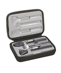 ADC Otoscope/Ophthalmoscope Diagnostic Set, Pocket Size, LED Lamp, 2.5V, Hard Case, Diagnostix 5110NL, Black