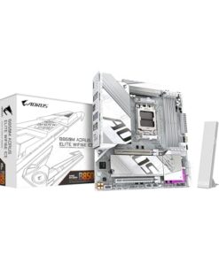GIGABYTE B850M AORUS Elite WIFI6E ICE AMD AM5 LGA 1718 Motherboard, mATX, DDR5, 2X M.2, PCIe 5.0, USB-C, WIFI6E, 2.5GbE LAN, EZ-Latch, 5-Year Warranty