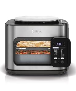 Ninja Combi All-in-One Multicooker, Oven, & Air Fryer, Complete Meals in 15 Mins, 14-in-1 Functions, Combi Cooker + Air Fry, Bake, Roast, Slow Cook and More, 3 Accessories, Stainless Steel, SFP701