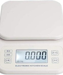 ZOCWJK Electronic Scales High-Precision Kitchen Food Scales ABS Raw Material Electronic Precision Scale Scales(White-5kg/1g
