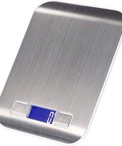 ZOCWJK Electronic Scales Electronic Scale Stainless Steel Kitchen Scales High Precision Weighing Scale LCD High-Definition Display Scales(One Color-5kg/1g
