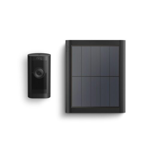 Ring Stick Up Cam Pro Solar | Two-Way Talk with Audio+, 3D Motion Detection with Bird’s Eye Zones, 1080p HDR Video & Color Night Vision (2023 release), Black