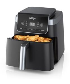 Ninja Air Fryer Pro XL 7-in-1, Max Crisp Tech, 450F for Hotter, Crispy Results, 6.5 QT Capacity fits 9lb wings, Max Crisp, Broil, Air Fry, Roast, Bake, Reheat, Dehydrate, Space Saving, Grey, AF182AMZ
