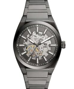 Fossil Men's Everett Automatic Stainless Steel Three-Hand Watch, Color: Smoke (Model: ME3206)