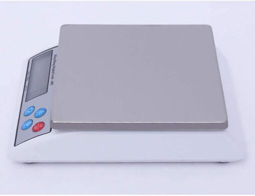 ZOCWJK Electronic Scales Digital Display Jewelry Scales Stainless Steel Mini Digital Weighing Scale LCD Display Scales(White-30KG/1G - Image 4