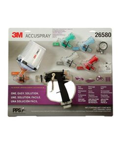 3M Accuspray Paint Spray Gun System with PPS 2.0, 26580, Standard, 22 Ounces, Use for Cars, Furniture, Cabinets and More, 1 Paint Gun,1 Paint Cup,5 Disposable Lids and Liners,5 Nozzles,3 Sealing Plugs