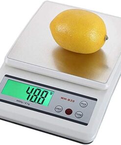 ZOCWJK Electronic Scales High-Precision Kitchen Food Scales Stainless Steel Industrial Scales Jewelry Scales Counting Scale Scales(White-3000g/0.1g