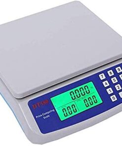 ZOCWJK Electronic Scales Precision 0.5G Platform Scale ABS Plastic Digital Kitchen Scales with LCD Display Scales(White-10kg/0.5g
