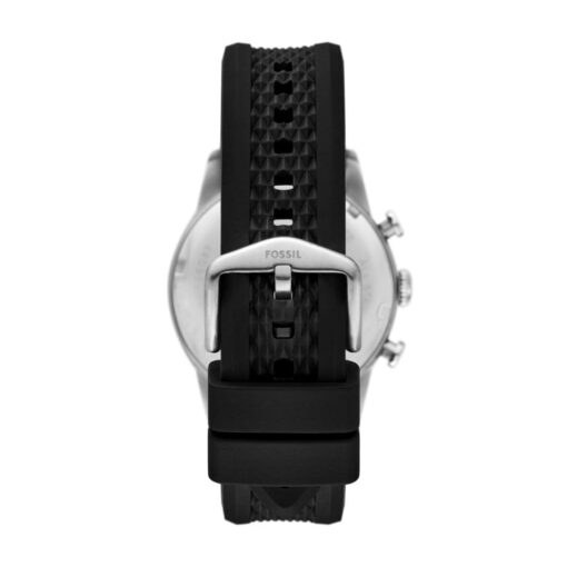 Fossil Men's Sport Tourer Chronograph Black Silicone Watch - Image 3