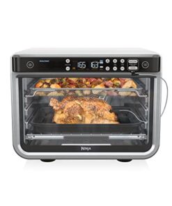 Ninja DT251 Foodi 10-in-1 Smart XL Air Fry Oven, Bake, Broil, Toast, Roast, Digital Toaster, Thermometer, True Surround Convection up to 450°F, includes 6 trays & Recipe Guide, Silver