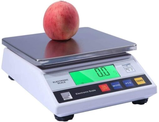 ZOCWJK Wlectronic Food Scales Digital Digital Kitchen Weighing Electronic Scales 10kg/1g LCD Backlit for Food Factory Cake House Pharmacy Scales (One Color-3kg/0.1g