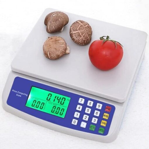 ZOCWJK Digital Price Calculating Scale Electronic Scale,30kg/1g Precision Platform Scale with LCD Diaplay,Industrial Food Scale Precision Scales Commercial Shop Scale(