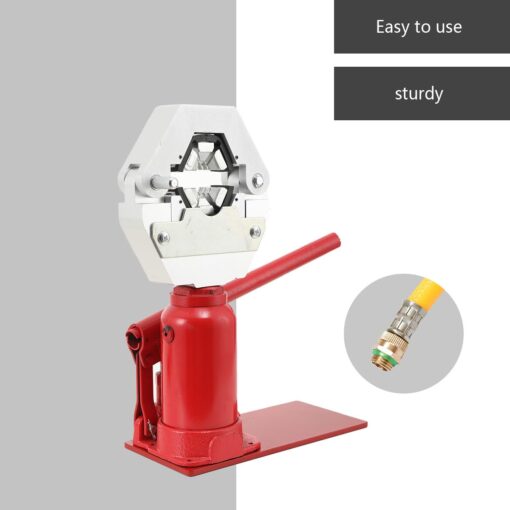 6.5-20mm Manual Hydraulic Hose Crimper Bottle Jack Hose Crimper Benchtop Agricultural 7T Hydraulic Hose Press Machine 6 Teeth High Pressure Sprayer Hose Diesel Hose Pressing Hydraulic Clamping Tools - Image 5