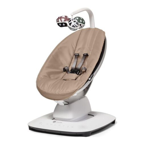 4moms MamaRoo Multi-Motion Baby Swing, Bluetooth Enabled with 5 Unique Motions, Sandstone