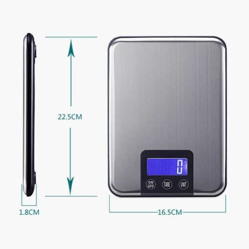 ZOCWJK Electronic Scales High Precision Electronic Scale Stainless Steel Digital Kitchen Scales Food Weighing Scale Scales(One Color-10kg/1g - Image 5
