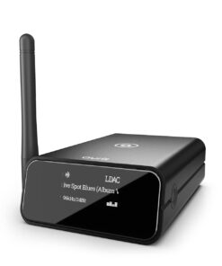 Auris Blume Pro HiFi Bluetooth 5.3 Music Receiver Long Range Bluetooth Adapter with Audiophile DAC, LDAC, aptX HD, OLED Display & Optical Coaxial AUX Output for Home Stereo, AV Receiver or Amplifier