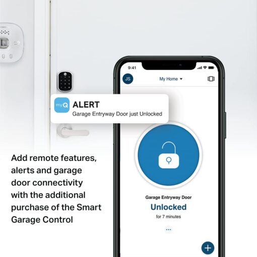 Yale | LiftMaster Smart Lock with Touchscreen Deadbolt- Works with myQ App & Key by Amazon in-Garage Delivery when paired with Smart Garage Hub (sold separately), Satin Nickel - Image 2