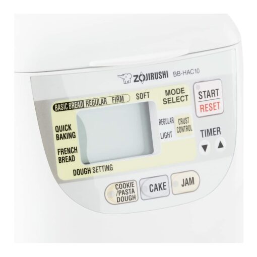 Zojirushi BB-HAC10 Home Bakery 1-Pound-Loaf Programmable Mini Breadmaker, White - Image 4