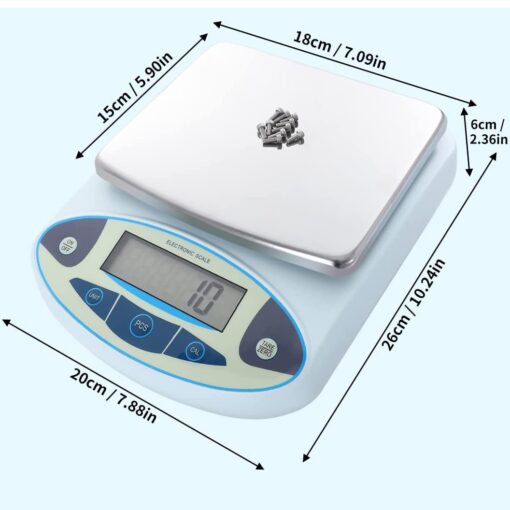 ZOCWJK 0.01g Digital Lab Scale,Analytical Balance,Jewelry Scales Electronic Commercial Price Computing Scale with LCD Display for Store,Kitchen,2000g( - Image 4