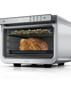 Ninja Air Fryer & Toaster Oven, Prestige Smart XL, Countertop Oven, Bakes up to 20 Cookies, Fits up to a 12lb Turkey, Pizza, Toast, Bake, Air Fry & Reheat, 1800 Watts, Stainless Steel, DT501