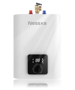 2.65 Gallon Electric Mini Tank Water Heater, 110V 1500W Instant Hot Water Heater, Compact Electric Storage Water Heater, Point of Use On Demand Under Sink Water Heater for Home Kichen Bathroom