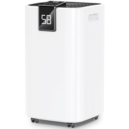 4000 sq.ft Dehumidifier for Basement, Trazico 45 Pint Dehumidifiers for Home with Drain Hose, Smart Humidity Control, 24H Timer, Auto Defrost, Ideal for Large Room, Bathroom, Bedroom, Garage, Black