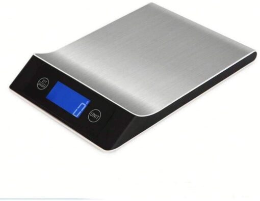 ZOCWJK Electronic Scales Electronic Scale Stainless Steel Digital Kitchen Weighing Scales Jewelry Scales HD LCD The Display Scales(Black-15kg/1g