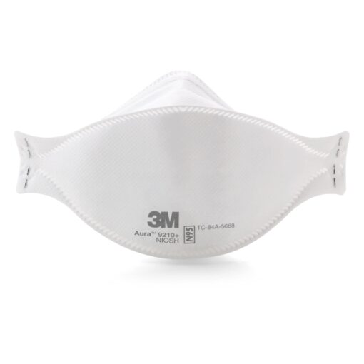 3M Aura Particulate Respirator 9210+, N95, Pack of 240 Disposable Respirators, NIOSH APPROVED, Convenient Individually Wrapped, Stapled Flat Fold Design, Low Profile Design Reduces Eyewear Fogging - Image 2