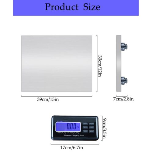 ZOCWJK Digital Kitchen Weighing Scales Electronic Table Scale,Portable Industrial Scale,Express Weighing Scale,Household Stainless Steel Baking,Multifunctional Table Scale,(Battery - Image 6