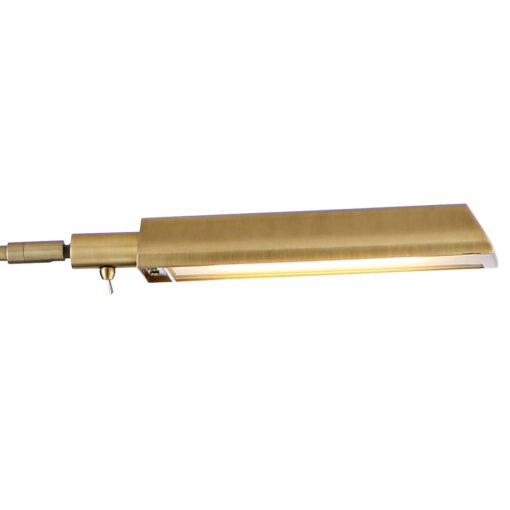 360 Lighting Culver Traditional Pharmacy Floor Lamp Standing LED Adjustable Height Plated 57" Tall Aged Brass Metal Shade Pole Light for Living Room Reading House Bedroom Home Decor - Image 8