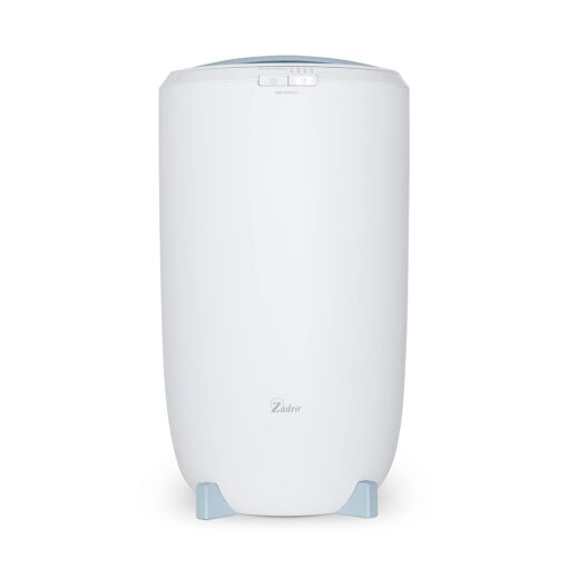 Zadro Large Hot Towel Warmer Bucket Timer Electric Towel Warmer for Bathroom Auto-Shut Off Heated Towel Warmer Spa (Large | 20L | 12" Dia. x 21" Tall, White/Blue)