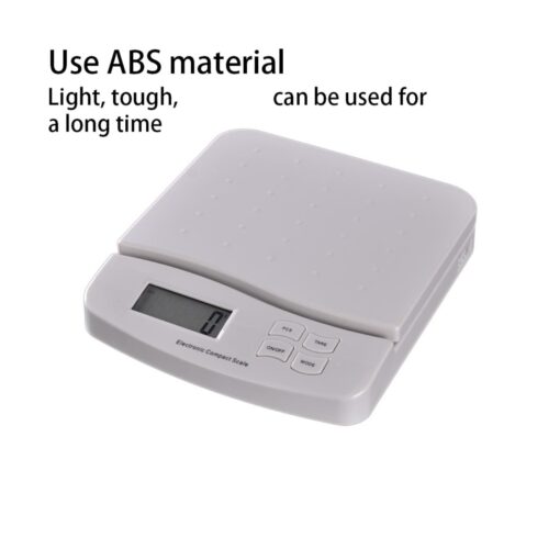 ZOCWJK 25kg 1g High Precision Electronic Compact Scale LED Display Kitchen Scales Food Weight Balance Gram Weighing Measuring Grey(Gray - Image 3