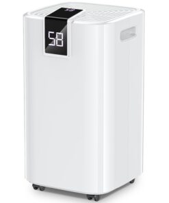 4000 sq.ft Dehumidifier for Basement, Trazico 45 Pint Dehumidifiers for Home with Drain Hose, Smart Humidity Control, 24H Timer, Auto Defrost, Ideal for Large Room, Bathroom, Bedroom, Garage, White