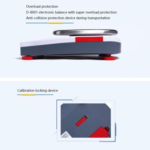 ZOCWJK Digital Scales Food,Kitchen Food Scales Digital High Precision Electronic Scales Multifunctional LCD Display Liquid Measurement Laboratory Factory Jewelry USB Chargi(OneColor-1.1kg - Image 5