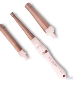 The Beachwaver Co. Multi Barrel Beachwaver - Pink Rosegold | Professional Ceramic Rotating Curling Iron w/ 3 Attachments | Adjustable Heat, Ergonomic Handle, Travel-Friendly | B-Series (BWIB3N11136)