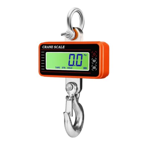 1500KG/500g High Precision Crane Scale LCD/LED Display Digital Weighing Scale with Remote Control Industrial Hanging Scale,Electronic Hanging Scale(Orange LCD Display)
