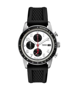 Fossil Men's Sport Tourer Chronograph Black Silicone Watch
