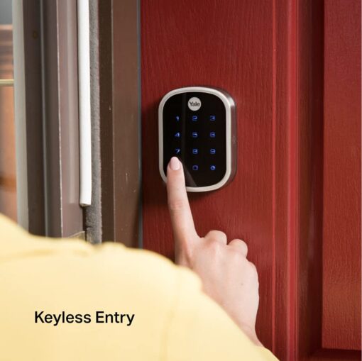 Yale | LiftMaster Smart Lock with Touchscreen Deadbolt- Works with myQ App & Key by Amazon in-Garage Delivery when paired with Smart Garage Hub (sold separately), Satin Nickel - Image 6