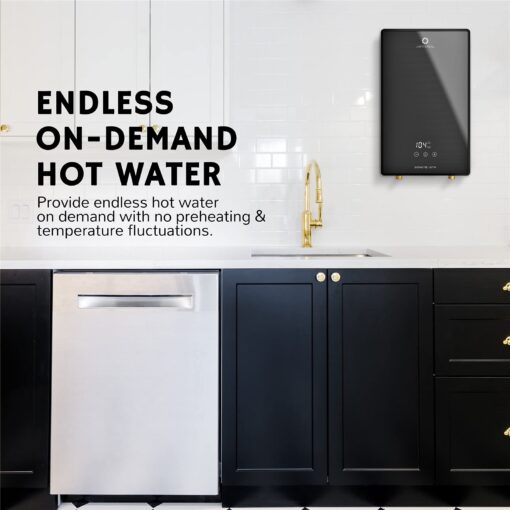 Airthereal Electric Tankless Water Heater, 9kW, 240Volts - Endless On-Demand Hot Water - Self Modulates to Save Energy Use - Small Enough to Install Anywhere - for Sink and Faucet, Evening Tide series - Image 8