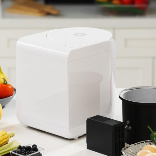 Airthereal Revive R500 Electric Kitchen Composter, SHARKSDEN® Tri-Blade, Turn Food Waste and Scraps into Natural Fertilizer for Plants, Glossy Pearl White - Image 9