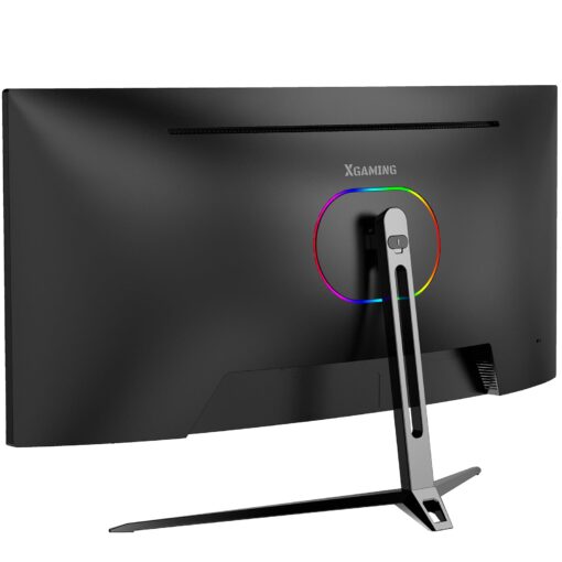 XGaming 34 Inch Curved Monitor, Ultra Wide QHD 1440p Gaming Screen 180Hz, 100% sRGB, 1MS, FreeSync, HDMI DP Computer Display Built-in Speakers, 1500R WQHD 3440x1440 with Back RGB Lights - Image 3