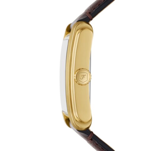Fossil Men's Carraway Quartz Stainless Steel and Leather Three-Hand Watch, Color: Gold, Brown (Model: FS6011) - Image 8